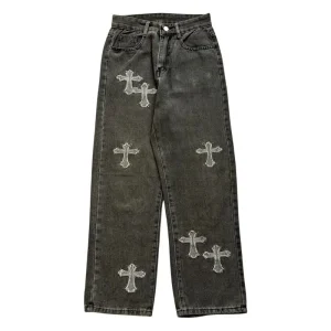 Chrome Hearts Dark Black Jeans