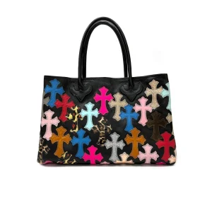 Chrome Hearts Multi Color Cross Leather Patch Bag
